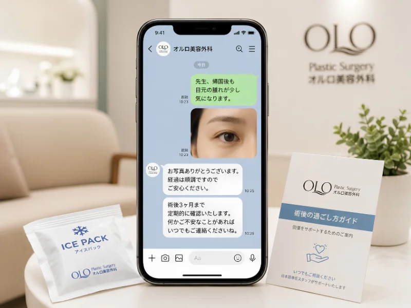 帰国後もLINEで経過相談