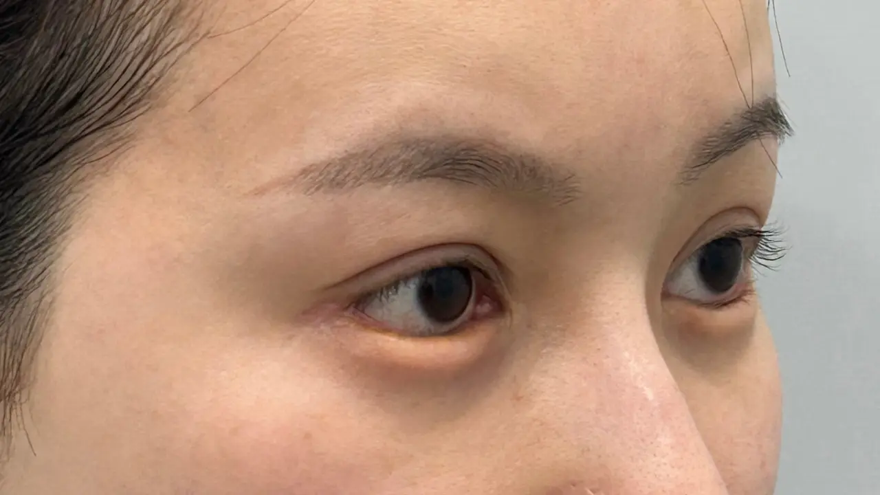手術前の目の状態・横から(ミナさん本人)